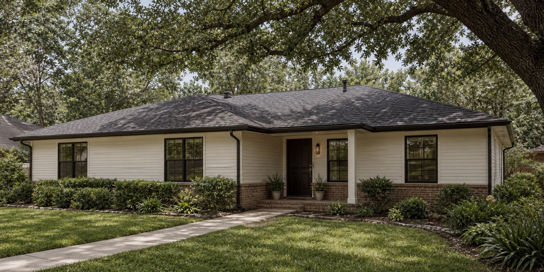 Concept exterior image of a Houston ranch home